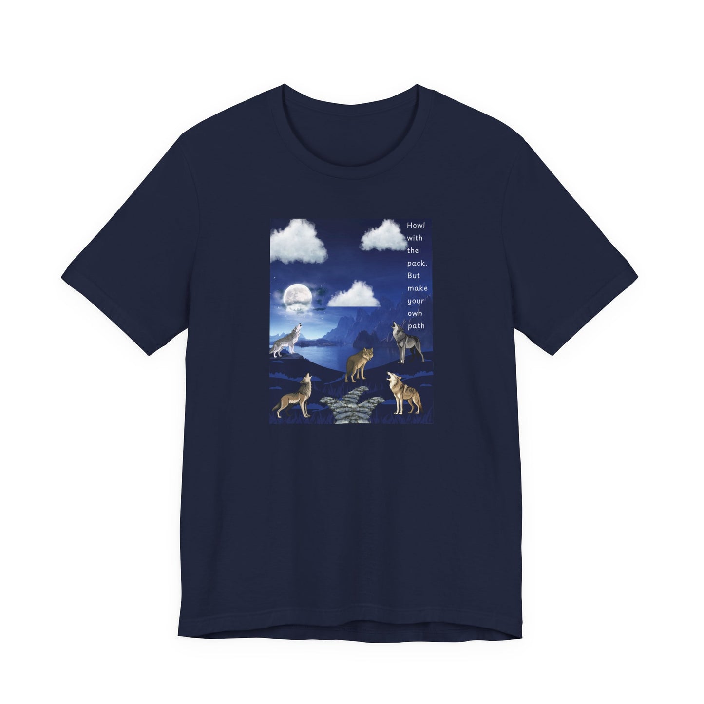 Wolf Moon Graphic Tee — "Pack Makes a House a Home"