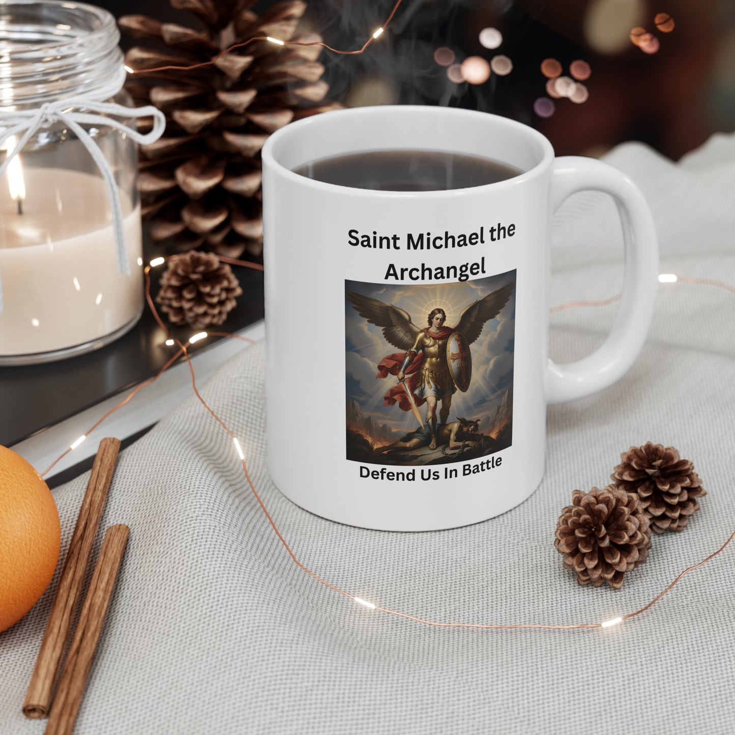 Saint Michael the Archangel Coffee Mug – Defend Us In Battle 11oz