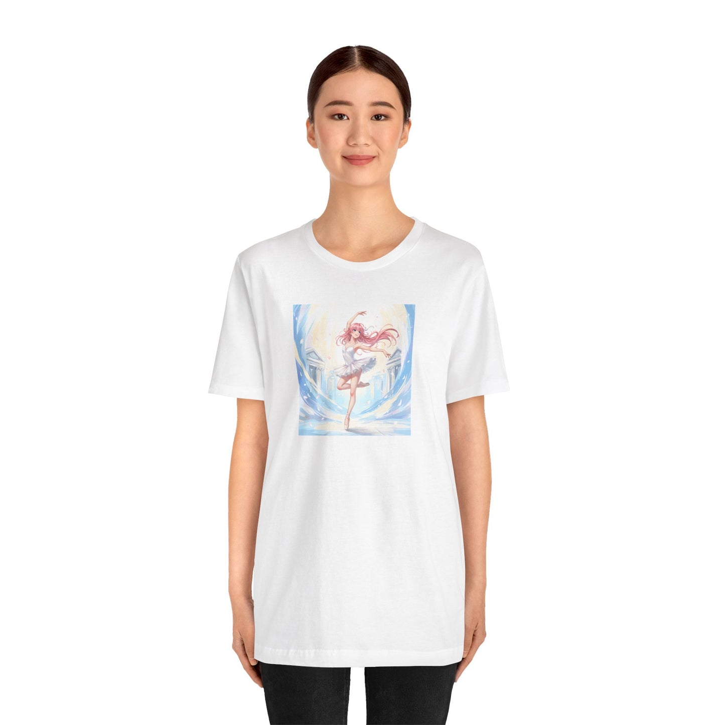 Anime Girl Dance T-Shirt — Pastel Skater City Illustration Tee