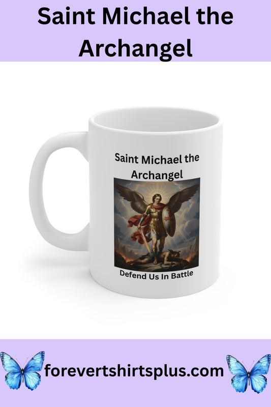 Saint Michael the Archangel Coffee Mug – Defend Us In Battle 11oz